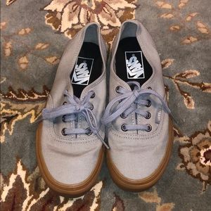 Gray Vans with Gummy bottom
